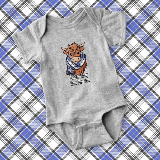 Hoogland Koe met Hannay Tartan Sjaal Romper