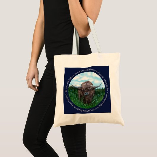 Hoogland Koe, mijn hart in de hooglanden Tote Bag (Voorkant (product))