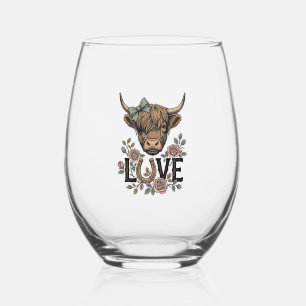 Hoogland Koe Min Vintage Bloemstuk Hoefijzer Kunst Wijnglas Zonder Voet