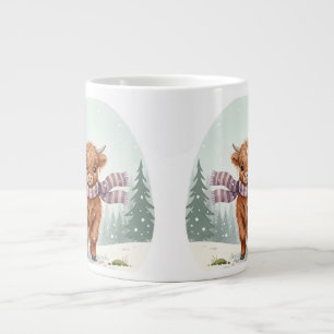 Hoogland Koe Mug, Cute Dier Kunst, Boerderij Dier Grote Koffiekop