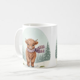 Hoogland Koe Mug, Cute Dier Kunst, Boerderij Dier Koffiemok