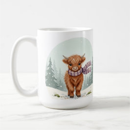 Hoogland Koe Mug, Cute Dier Kunst, Boerderij Dier Koffiemok