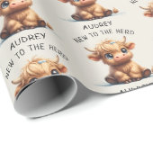 Hoogland Koe nieuw voor het beslag Cadeaupapier (Rol Hoek)