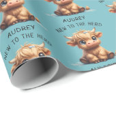 Hoogland Koe nieuw voor het beslag Cadeaupapier (Rol Hoek)