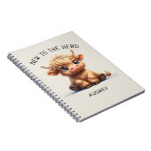 Hoogland Koe nieuw voor het beslag Notitieboek (Rechterzijde)