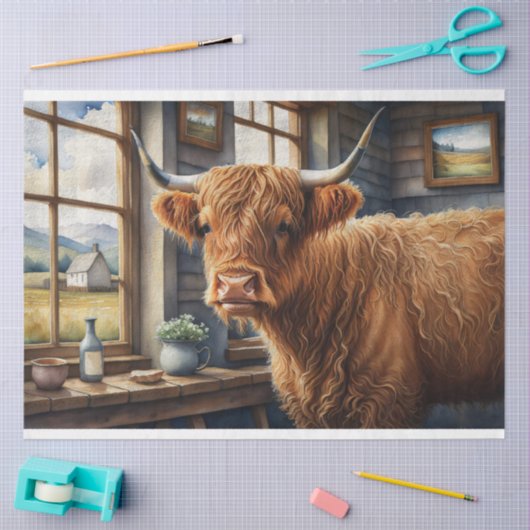  hoogland Koe ontkoppeling Tissuepapier (Craft)