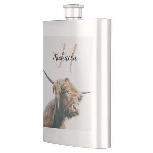 Hoogland koe portret eigen naam initiaal monogram flacon (Links)