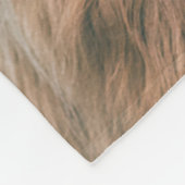 Hoogland koe portret eigen naam initiaal monogram fleece deken (Hoek)