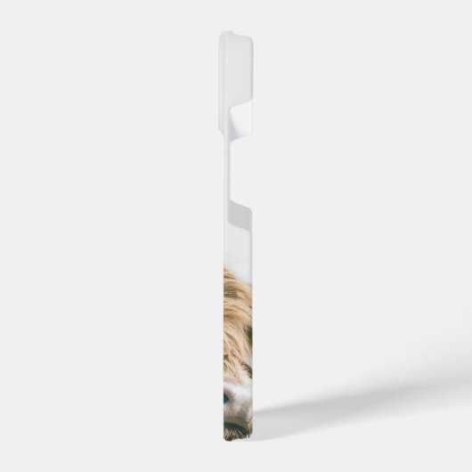 Hoogland koe portret eigen naam initiaal monogram iPhone hoesje (Linkerkant)