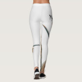 Hoogland koe portret eigen naam initiaal monogram leggings (Achterkant)