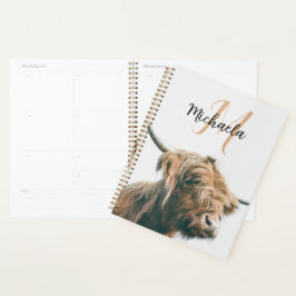 Hoogland koe portret eigen naam initiaal monogram planner