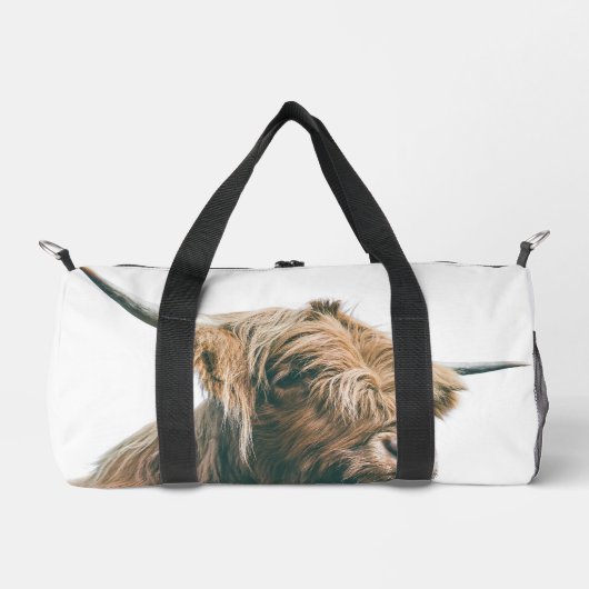 Hoogland koe portret eigen naam initiaal monogram plunjezak (Voorkant)