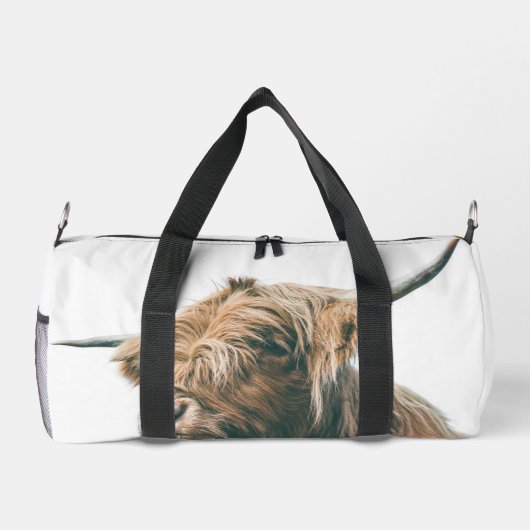 Hoogland koe portret eigen naam initiaal monogram plunjezak (Achterkant)