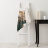 Hoogland koe portret eigen naam initiaal monogram sherpa deken (In situ)