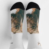 Hoogland koe portret eigen naam initiaal monogram sokken (Top)