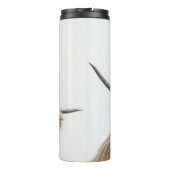 Hoogland koe portret eigen naam initiaal monogram thermosbeker (Achterkant)