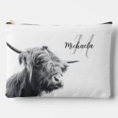 Hoogland koe portret initiaal monogram zwart wit etui (Voorkant)