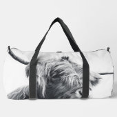 Hoogland koe portret initiaal monogram zwart wit plunjezak (Voorkant)