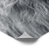 Hoogland koe portret initiaal monogram zwart wit poster (Hoek)