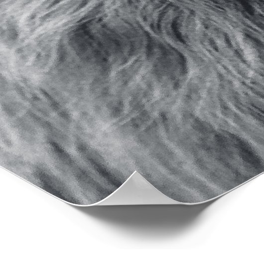 Hoogland koe portret initiaal monogram zwart wit poster (Hoek)