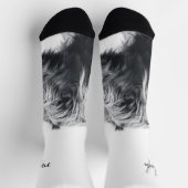 Hoogland koe portret initiaal monogram zwart wit sokken (Top)