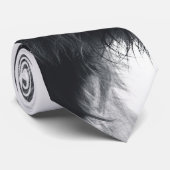 Hoogland koe portret initiaal monogram zwart wit stropdas (Opgerold)