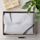 Hoogland koe portret initiaal monogram zwart wit tissuepapier (Geschenk)