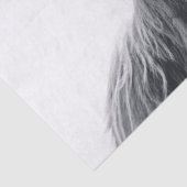 Hoogland koe portret initiaal monogram zwart wit tissuepapier (Detail)