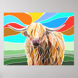 Hoogland Koe Poster