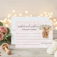 Hoogland koe Roze Baby shower Wish Wisdom