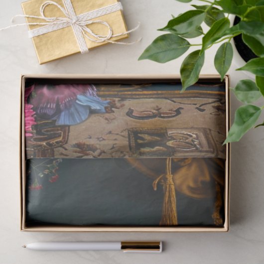 Hoogland Koe Roze Stoel Decoupage Tissuepapier (Geschenk)