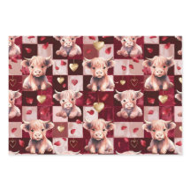 Hoogland Koe Ruby Rode Gouden Hart Tiener Cadeau