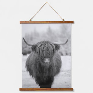 Hoogland Koe Rustic Farmhouse art Hangend Wandkleed
