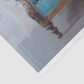 Hoogland Koe Rustieke Boho Bank Spa Decoupage Tissuepapier (Detail)