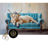 Hoogland Koe Rustieke Boho Bank Spa Decoupage Tissuepapier