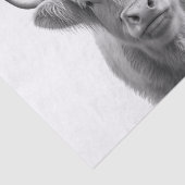 Hoogland Koe Schattig Tissuepapier (Detail)