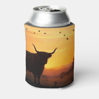 Hoogland Koe Silhouet Country Western  Blikjeskoeler
