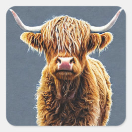 Hoogland Koe Square Sticker