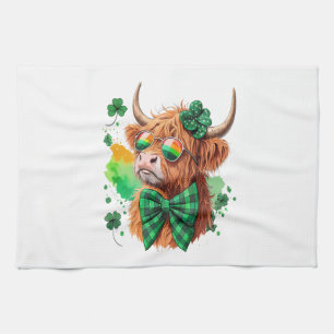 Hoogland Koe St Patrick�s Png, Geluks Koe Theedoek