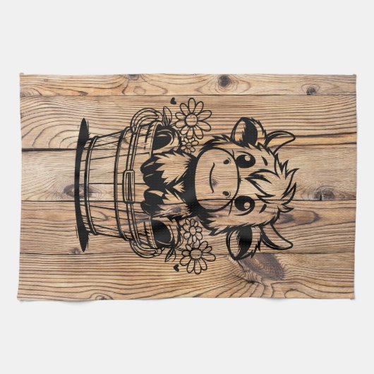 Hoogland Koe Theedoek (Horizontaal)