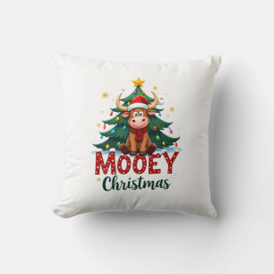 Hoogland Koe Vaars Kerstman Hoed Mooey Kerstboom Kussen
