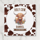 Hoogland Koe Verjaardag Bedankjes Labels (Voorkant)