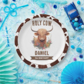 Hoogland Koe Verjaardag Papieren Bordje (Feest)