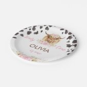 Hoogland Koe Verjaardag Papieren Bordje (Gekanteld)