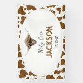 Hoogland Koe Verjaardag Spandoek (Verticaal)