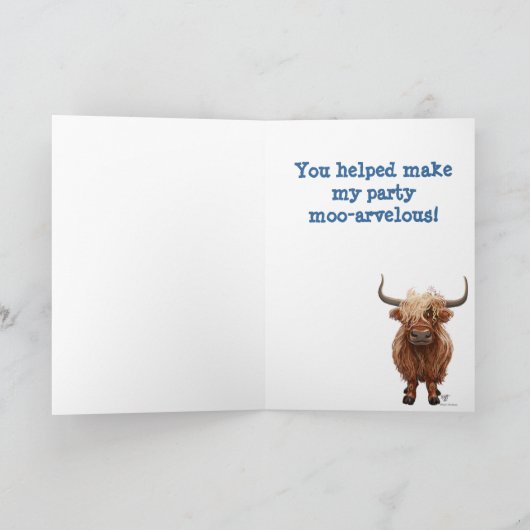Hoogland Koe Verjaardagsfeestje Bedankt (Binnen)