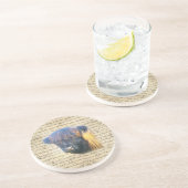 Hoogland koe zandsteen onderzetter (Zijkant)