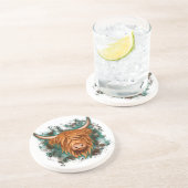 Hoogland Koe Zandsteen Onderzetter (Zijkant)