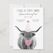 Hoogland Koe zwarte en witte verjaardag Kaart (Voorkant)