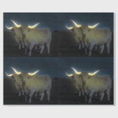 Hoogland Koeien die in de donker stromen, schitter Cadeaupapier (Vlak)